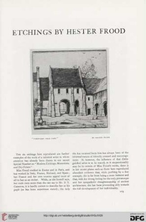 66: Etchings by Hester Frood