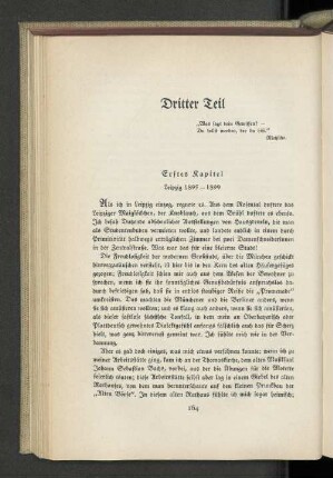 Erstes Kapitel : Leipzig 1895-1899