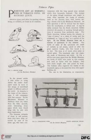 33: Primitive art as exemplified in tobacco pipes