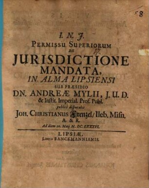 De iurisdictione mandata