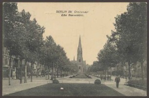 Ansichtskarte Gneisenaustraße, Ecke Baerwaldstraße