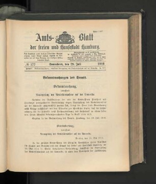 No. 177, 29. Juli 1916