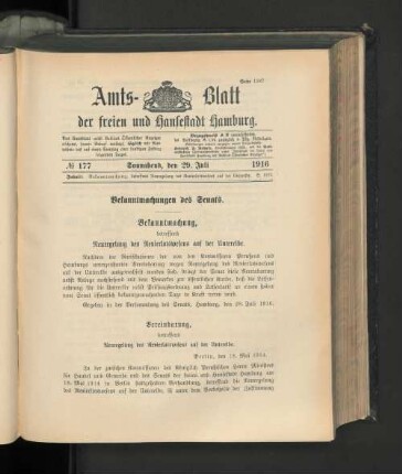 No. 177, 29. Juli 1916