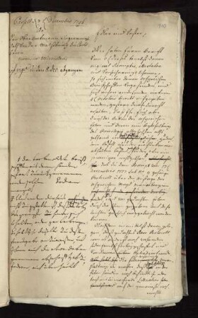 Briefkonzept, Kassel 7.12.1746