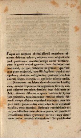 De frigore : Diss. inaug.