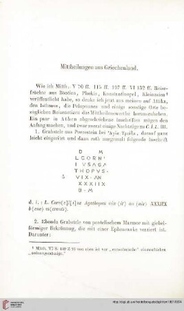 6: Mittheilungen aus Griechenland