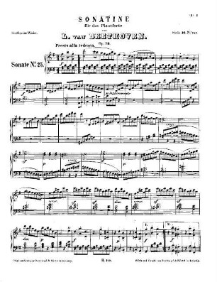 Beethoven's Werke. 148 = Serie 16: Sonaten für das Pianoforte, Dritter Band, Sonate : op. 79