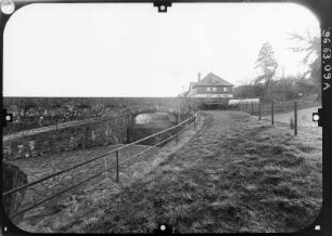Klingenberg. Talsperre Klingenberg (1908-1914; H. Poelzig). Blick zur Staumauer
