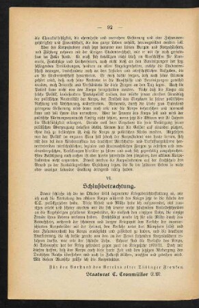 92-98, VI. Schlußbetrachtung