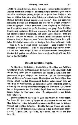 Die acht Consistorial-Bezirke