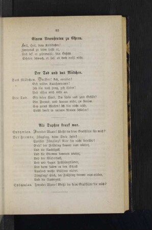 Der Tod und das Mädchen.