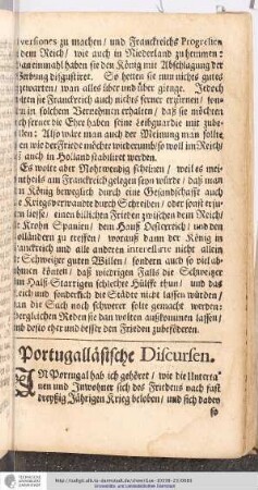 Portugalläische Discursen.