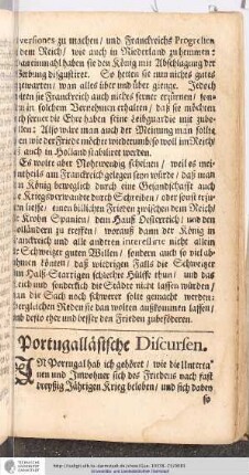 Portugalläische Discursen.