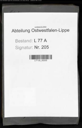 Anstellung der Hebungsbeamten im Amt Lage (vorher Vogtei Lage und Vogtei Heiden), Bd. 1