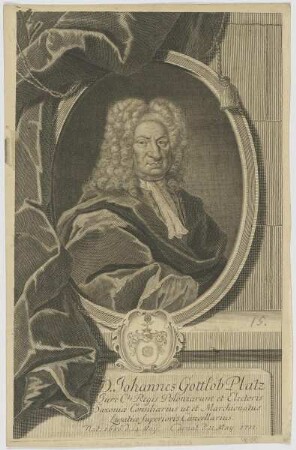 Bildnis des Johannes Gottlob Platz