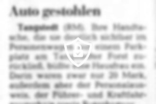 Handtasche aus Auto gestohlen