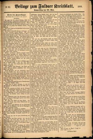 Zweite Ausgabe vom Donnerstag, den 26. Mai 1898.