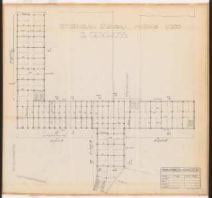 Reichsluftfahrtministerium, Berlin: Stützenplan Eisenbau 1:200