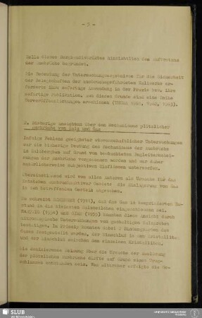 2. Bisherige Ansichten über den Mechanismus plötzlicher Ausbrüche von Salz und Gas