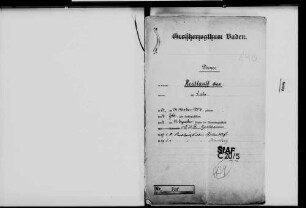 Heidlauff, Max Dr.; Amtsgerichtsrat; geb. 24.10.1884 in Lahr