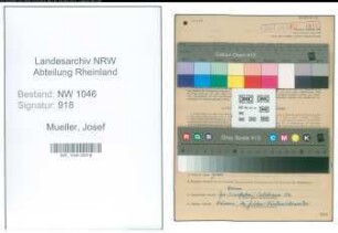 Entnazifizierung Josef Mueller , geb. 19.02.1887 ()