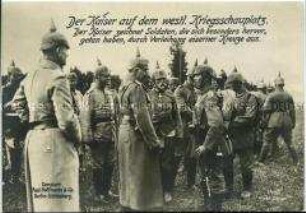 Wilhelm II. verleiht an der Westfront Eiserne Kreuze
