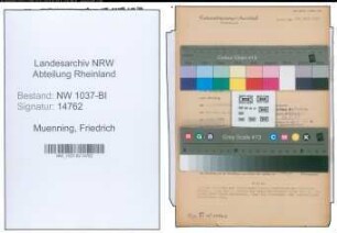 Entnazifizierung Friedrich Muenning , geb. 03.07.1896 (Steiger)