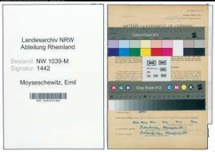 Entnazifizierung Emil Moyseschewitz , geb. 12.11.1895 (Polizist)