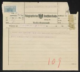 Brief von Ferdinand Avenarius von Dürer-Bund  an Gerhart Hauptmann
