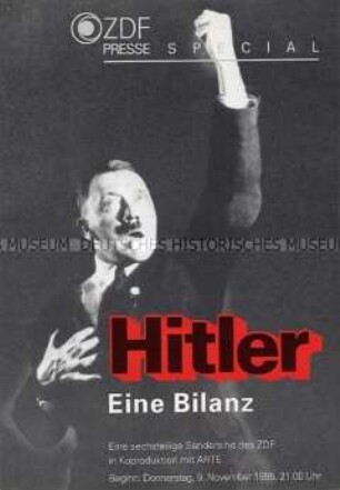 Sammlung von Pressebeiträgen zur Sendereihe des ZDF "Hitler. Eine Bilanz"