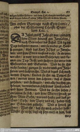 [Erster Sonntag nach Epiphanias]