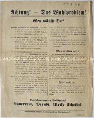 Aufruf der Deutschnationalen Volkspartei zur Reichstagswahl 1920 mit Ankündigungen zu Wahlversammlungen