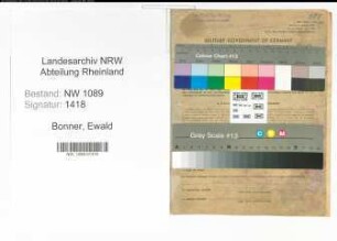 Entnazifizierung Ewald Bonner , geb. 05.03.1890 (Brandmeister)