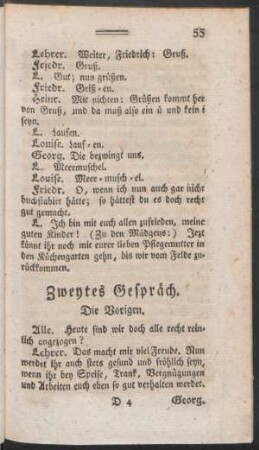 Zweytes Gespräch. Die Vorigen