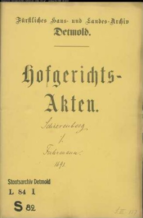 Schierenberg, Johann Christoph gegen Henrich Fuhrmann, Prokurator - Schuldforderung