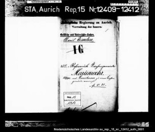 Weltliche Angelegenheiten der Kirchengemeinden (Kirchenbeiträge, Neubauten und Reparaturen, Friedhöfe): Marienwehr