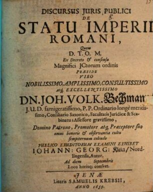 Discursus iuris publ. de statu imperii Romani
