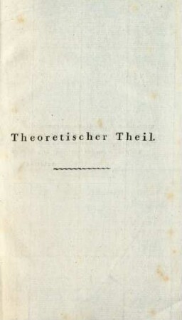 Theoretischer Theil