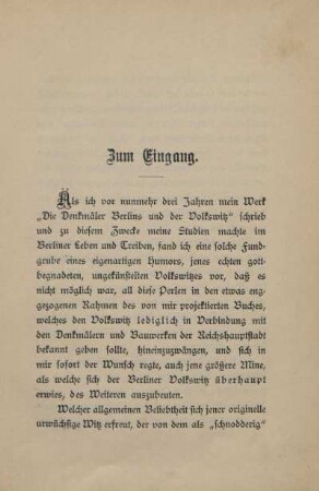 Zum Eingang