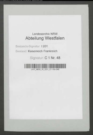 Die Aufnahme des Inventars des Kapuzinerklosters in Coesfeld.