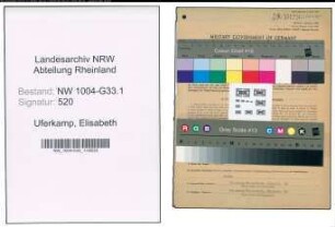 Entnazifizierung Elisabeth Uferkamp , geb. 02.05.1898 (Lehrerin)