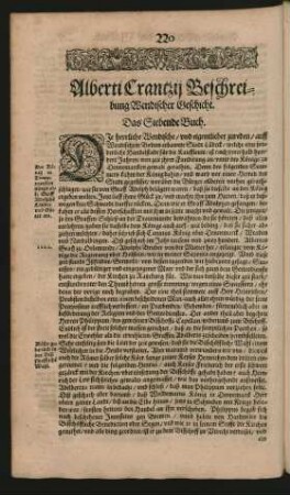 Alberti Crantzii Beschreibung Wendischer Geschicht. Das Siebende Buch.