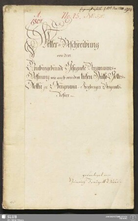 Wetter-Beschreibung von dem Grubengebaude Gesegnete Bergmanns-Hoffnung wie auch von dem tiefen Hülfe-Gottes-Stolln zu Obergruna Freyberger Bergamts-Refier - 17.6463 4.