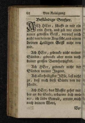 Beständige Seufzer.