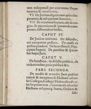 Caput IV. De Juribus territorii. [...]