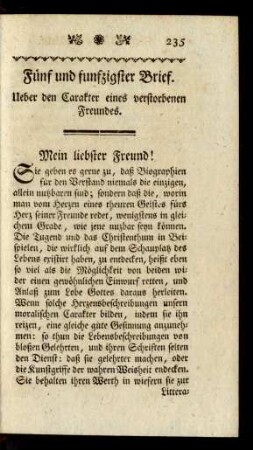 Fünf und funfzigster Brief.