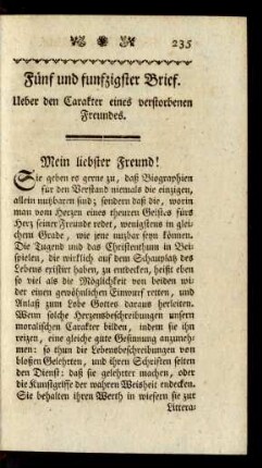 Fünf und funfzigster Brief.