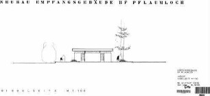 Pflaumloch: Giebelansicht Empfangsgeb.