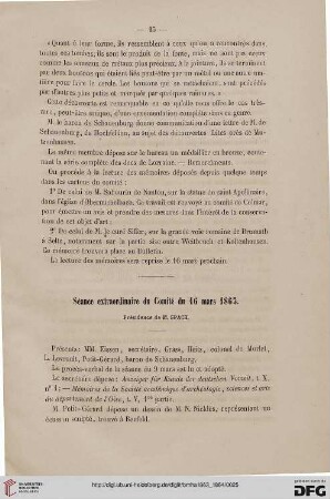 Séance du Comité du 16 mars 1863