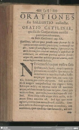 Orationes Ex Sallustio Collectae